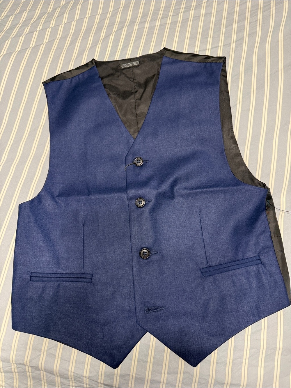 Calvin Klein Boys Navy and Black Dress Vest